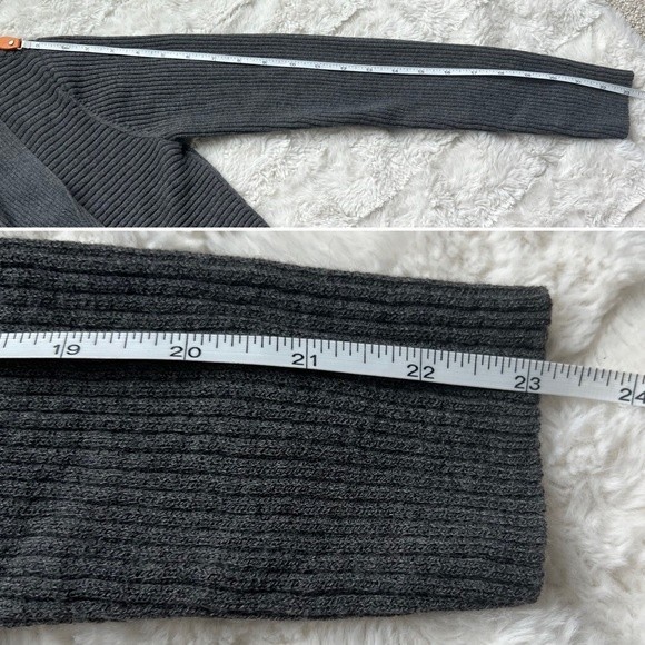 Eileen Fisher Gray Wool Angle Front Cardigan S - Picture 10 of 10